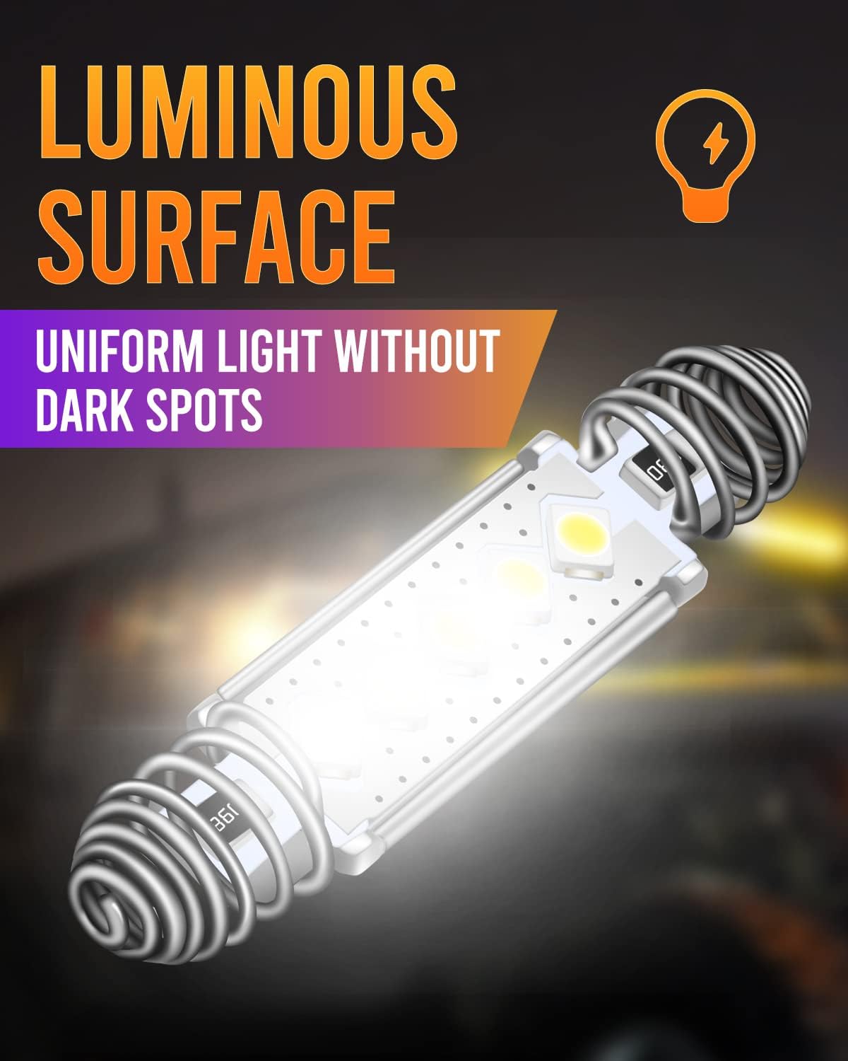 LUYED Bombilla LED 578 569 211-2 212-2 de 1.535 in, 1.614 in, 1.654 in, bombilla LED interior utilizada para cochecamión, cúpula LED, mapa, puerta,