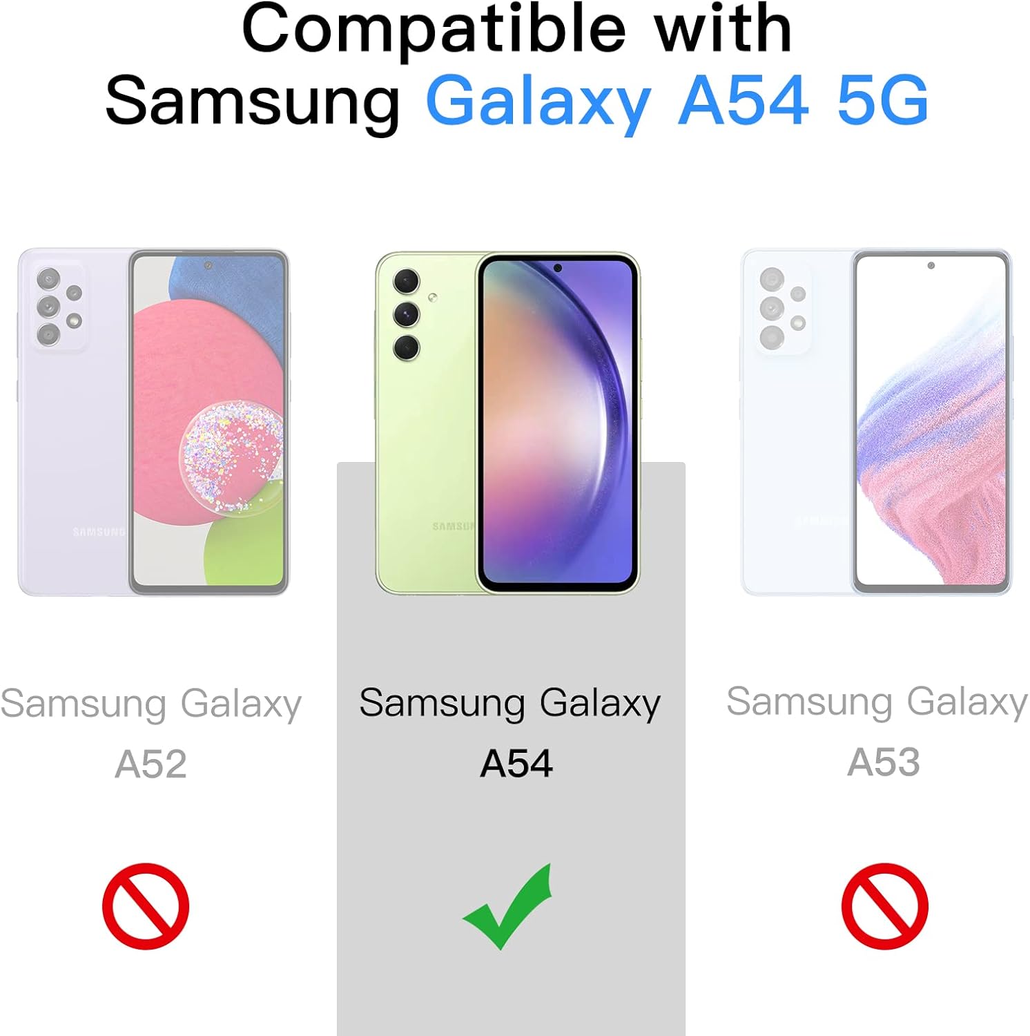 JETech Funda mate para Samsung Galaxy A54 5G de 6.4 pulgadas, funda protectora delgada translúcida esmerilada, antihuellas (lima)