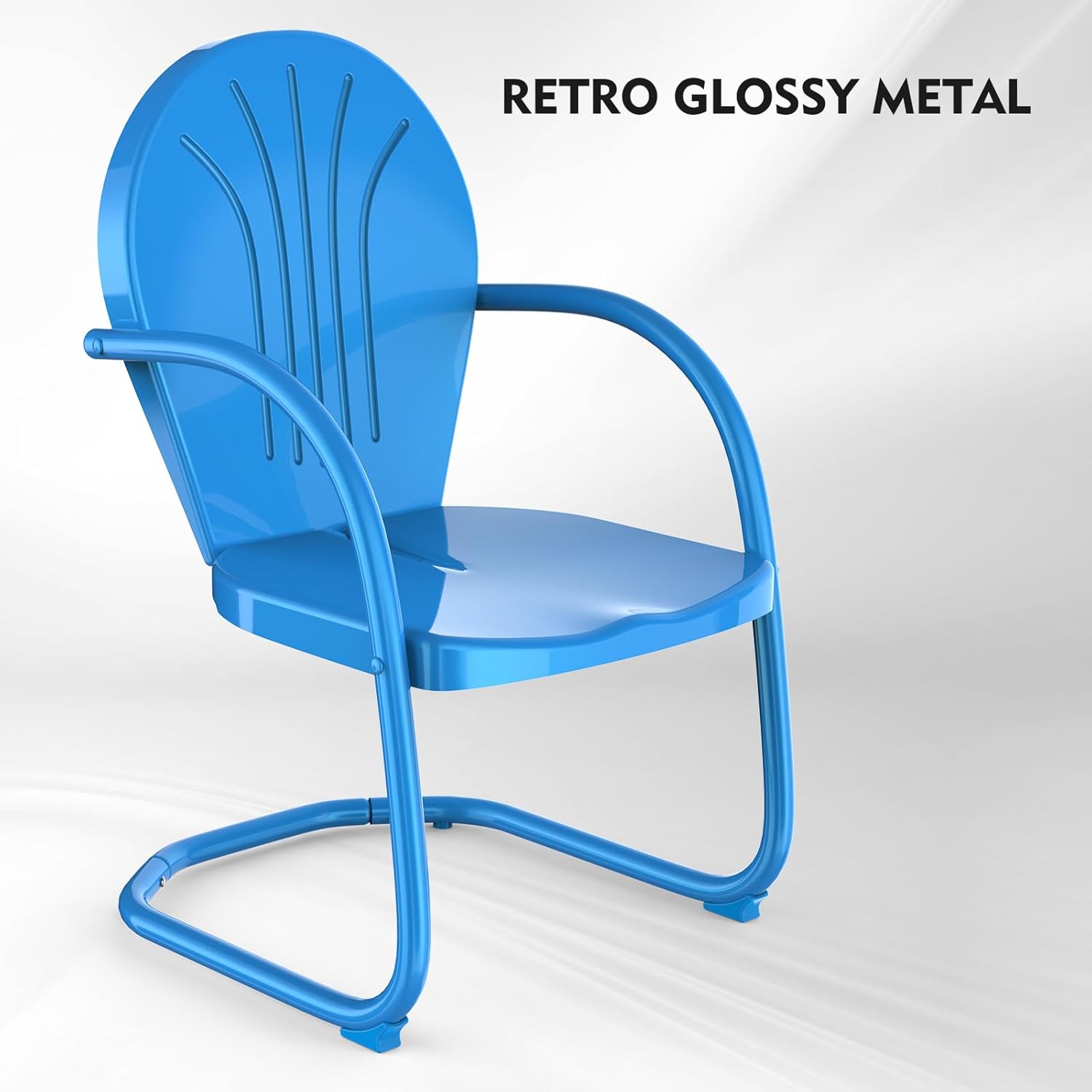 EFURDEN Juego de bistró para exteriores, sillas de metal retro para patio, juego de muebles de porche de 3 piezas para piscina, jardín, cubierta,