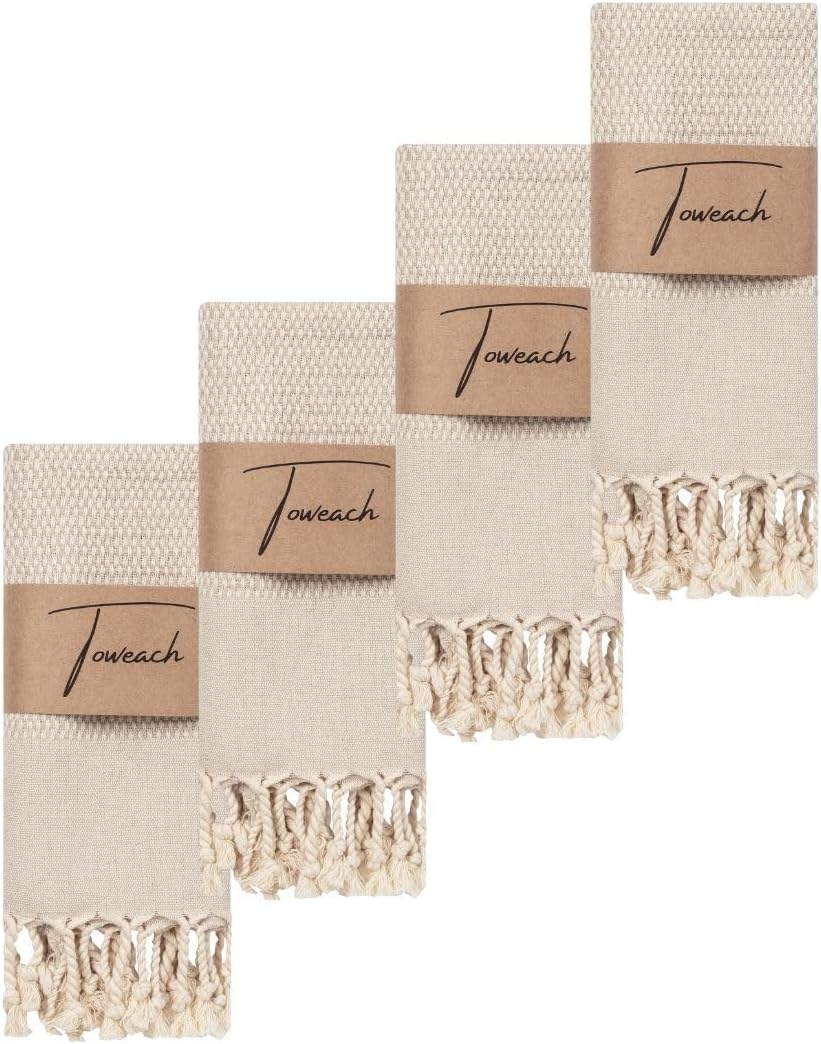 Juego de toallas de mano turcas para baño (18 x 40), toalla de mano decorativa para cocina, 100% algodón turco, a prueba de arena, toallas bohemias