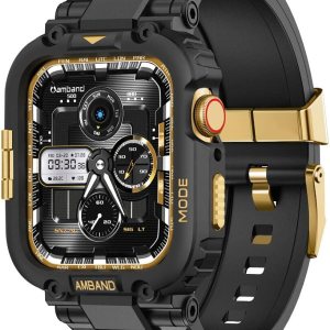 amBand Correas compatibles con Apple Watch 987 de 1.614 pulgadas, M1 Sport Series Funda resistente con correa de TPU militar protectora resistente amBand Correas compatibles con Apple Watch 987 de 1.614 pulgadas, M1 Sport Series Funda resistente con correa de TPU militar protectora resistente