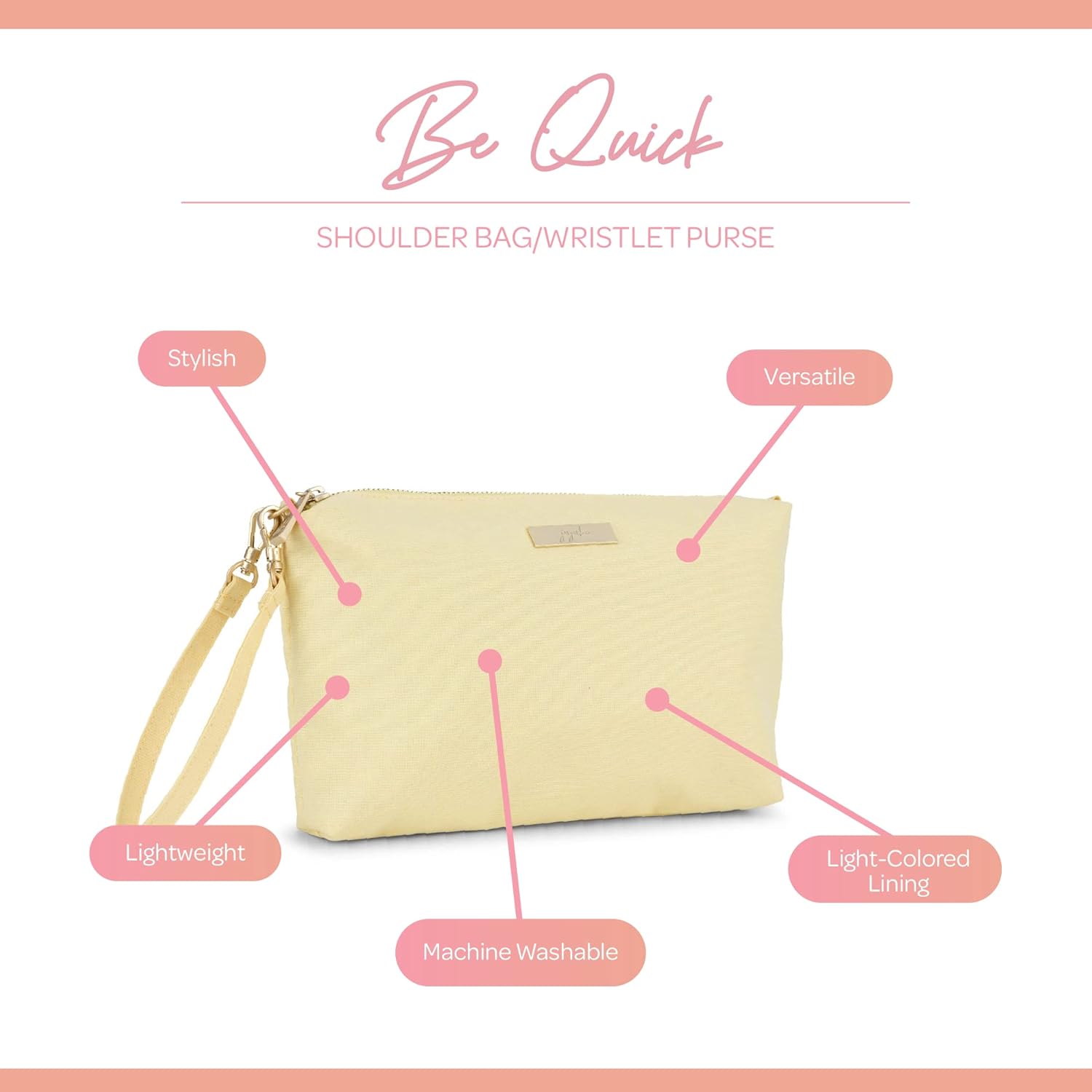 JuJuBe  Be Quick – Bolsa de hombro o bolsa de muñeca organizadora para viajes o bolsa de pañales
