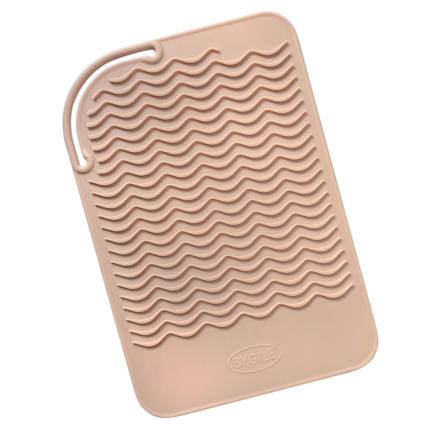 Alfombrilla de viaje de silicona resistente al calor de 11 x 7.5 pulgadas, almohadilla anticalor para alisadores de cabello, rizadores, planchas