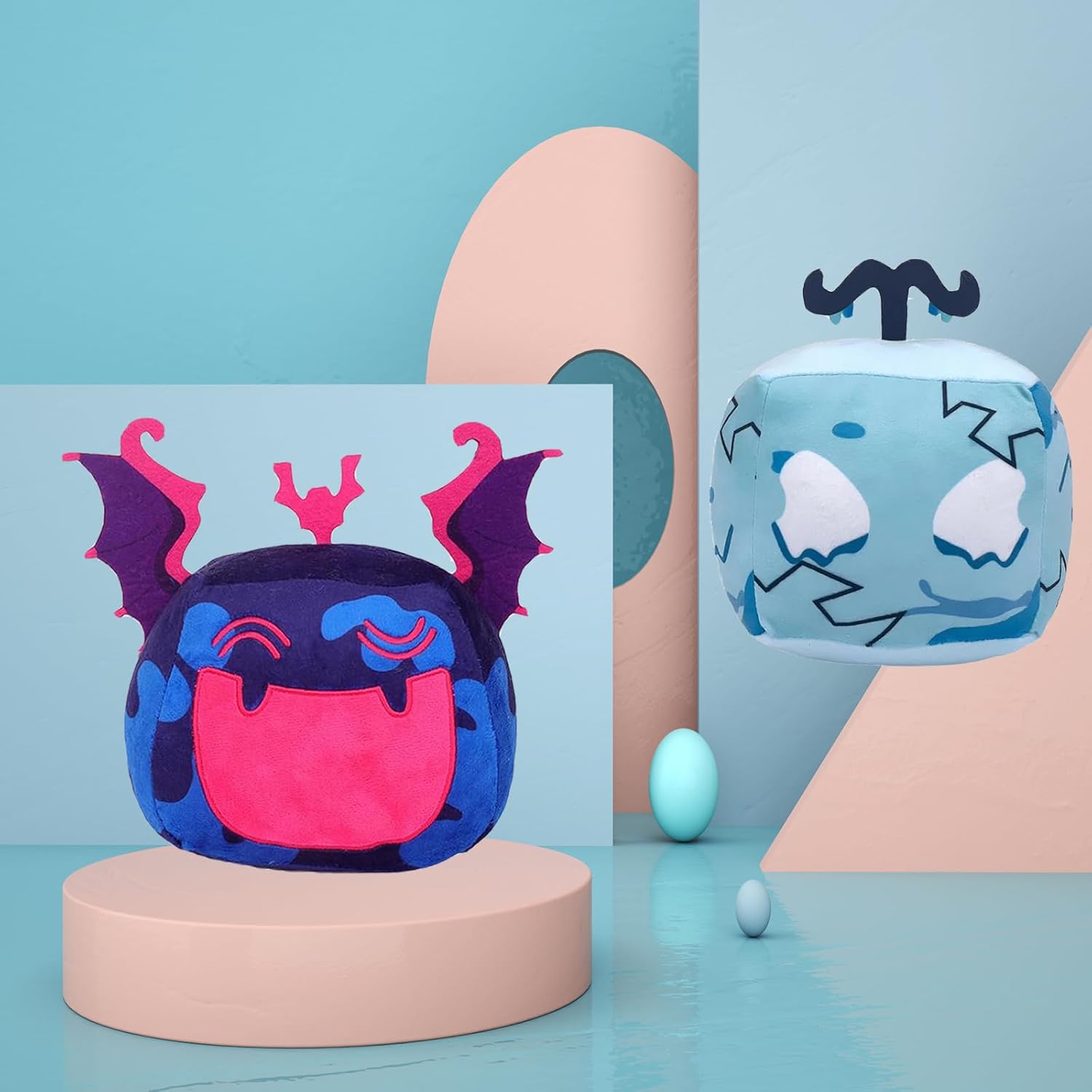 2 juguetes de peluche Blox, 8.5 pulgadas, la sombra de hielo, juguete de peluche para fanáticos, suave Kawaii para abrazar, almohada de peluche,