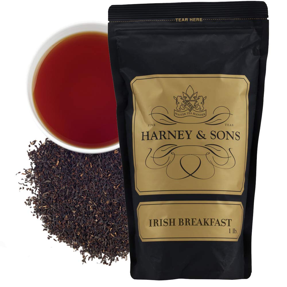 Harney & Sons Irish Breakfast Tea, té negro de hoja suelta de 16 onzas, 100% Assam