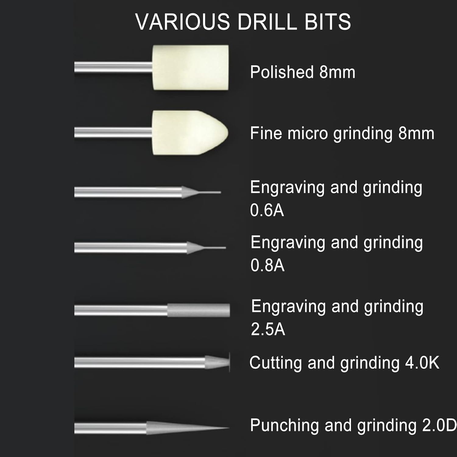 Herramienta grabadora portátil D1 para joyería de madera de metal, mini máquinas de grabado recargables inteligentes con 7 cabezales de molienda,