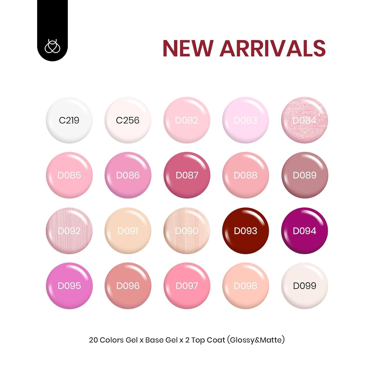 Beetles – Juego de 23 esmaltes de uñas de gel Dare to Bare Collection Nude Pink White Neutral Soak Off UV LED Lamp Necesita manicura con 3 piezas de