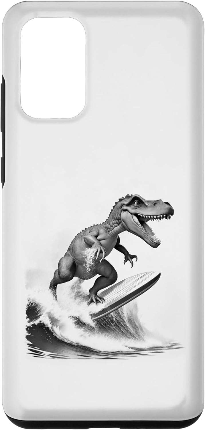 Galaxy S20+ Jurassic rad-asaurus shredder surfing dinosaur t-rex Case
