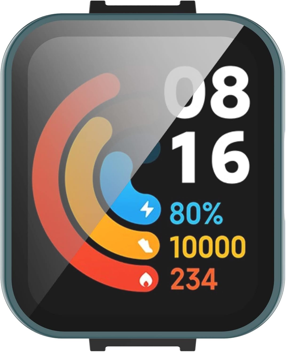 Paquete de 2 fundas protectoras de pantalla compatibles con Redmi Watch 2 Lite, accesorios de policarbonato de vidrio templado, resistente a los