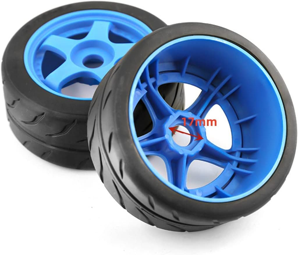 NUHUi Un juego de neumáticos universales RC para Slash 2WD 18 ARRMA17 Infraction Limitless Best Gift F1 4.01 pulgadas de diámetro (4 piezas) (azul)