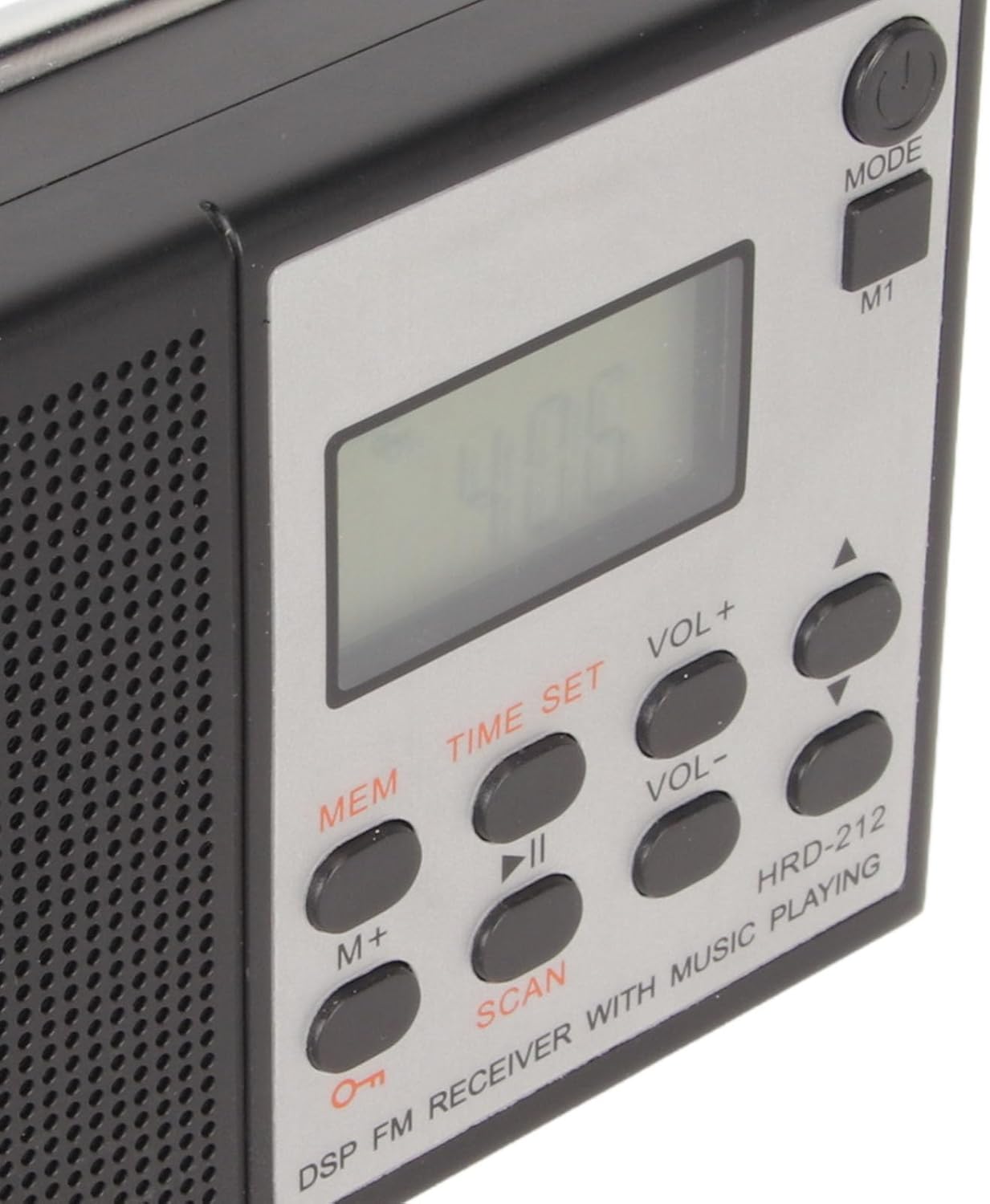 Radio digital AM FM, radios portátiles de onda corta, sintonizador digital recargable y ajustes preestablecidos, pantalla LCD, altavoz bajo,