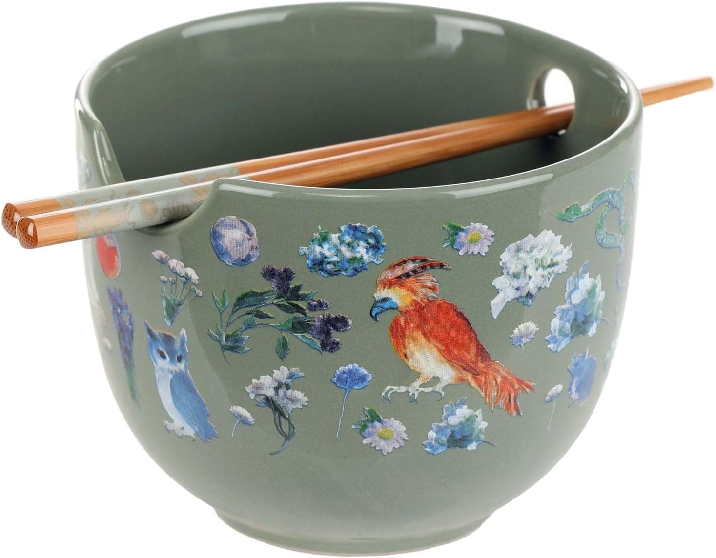 Silver Buffalo Harry Potter Fantasy Floral – Tazón de cerámica para ramen estándar