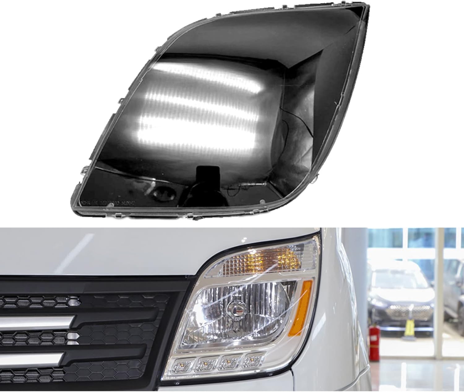 Cubierta de lente de faro delantero de coche para SAIC MAXUS V80, cubierta de lente de faro delantero de coche, pantalla de lámpara, tapas de faro
