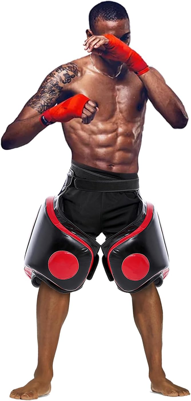 Muay Thai – Almohadillas para muslos de kickboxing, almohadilla para piernas para artes marciales, entrenador, entrenador de taekwondo, equipo de