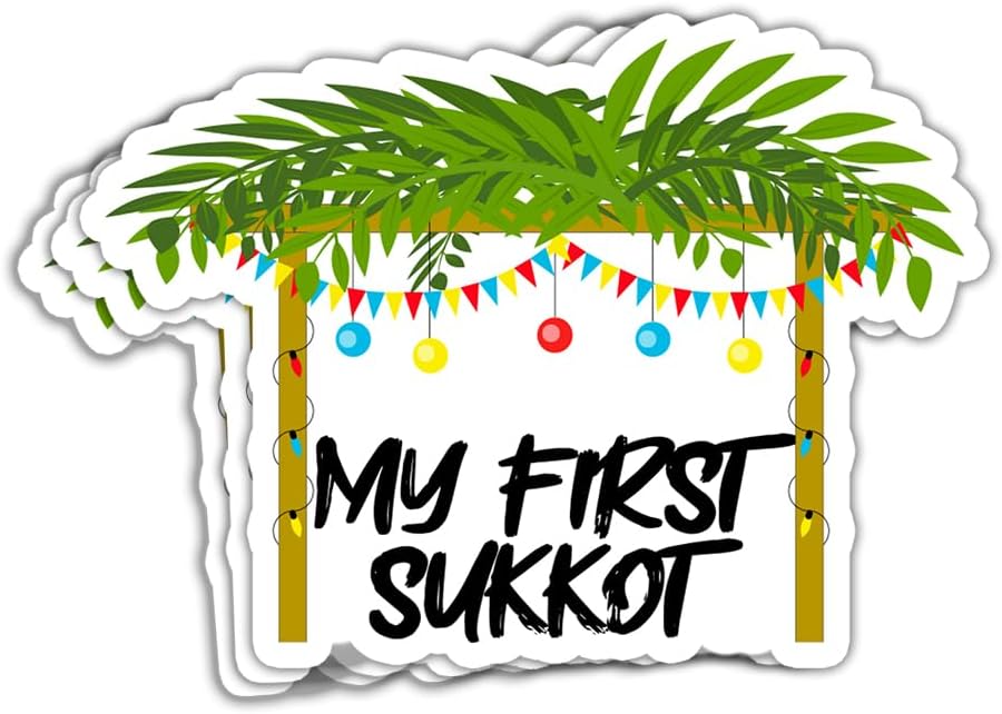 (3 unidades) Pegatinas de Sukkah Judías de vacaciones Pegatinas Sucot The Original Camping Festival Israelita Sucot Day Sticker Regalo Decoración