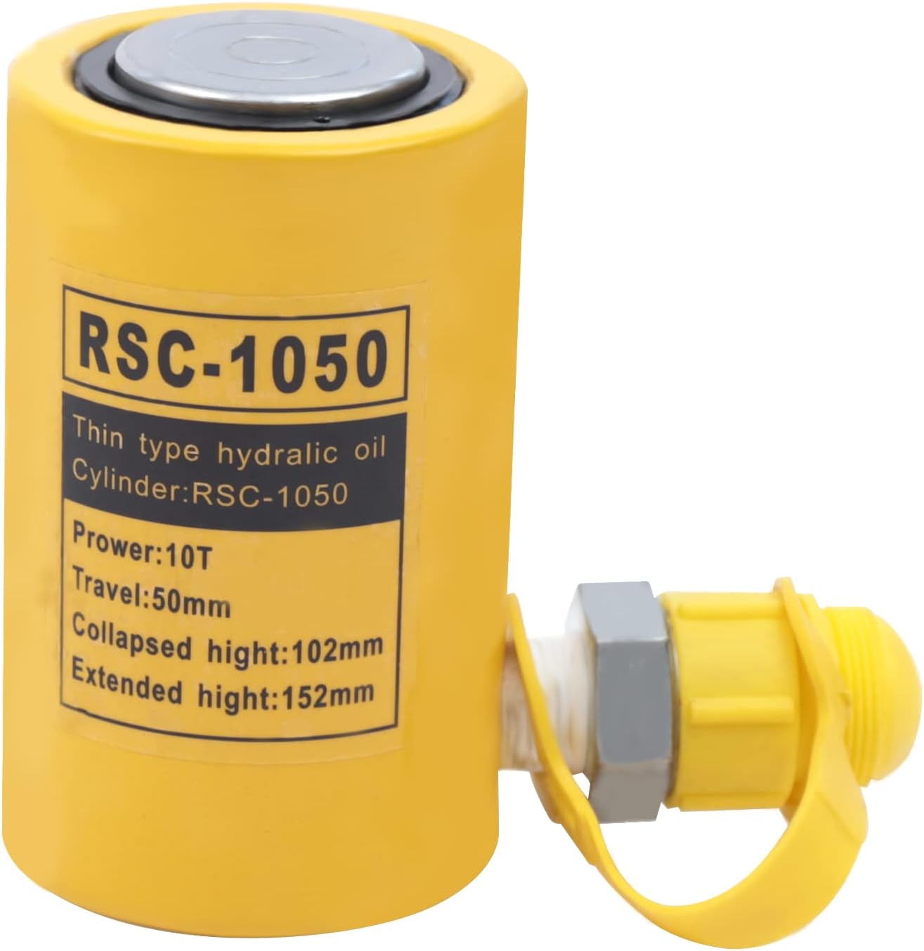 CP-180 Gato de cilindro hidráulico de 2 velocidades – Capacidad 10T, bomba manual operada a mano con paquete de potencia y acoplador