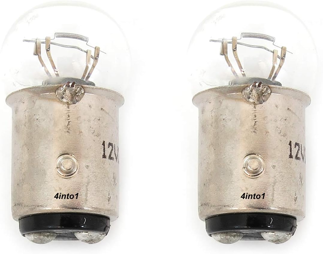 Juego de 2 mini bombillas de señal de giro 1157  Doble filamento transparente  Motocicleta ATV Scooter