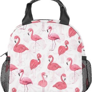 PAKKITOP Lonchera de flamenco para niñas, pequeñas bolsas de almuerzo aisladas, bonita lonchera reutilizable para mujeres, bolsas de almuerzo PAKKITOP Lonchera de flamenco para niñas, pequeñas bolsas de almuerzo aisladas, bonita lonchera reutilizable para mujeres, bolsas de almuerzo