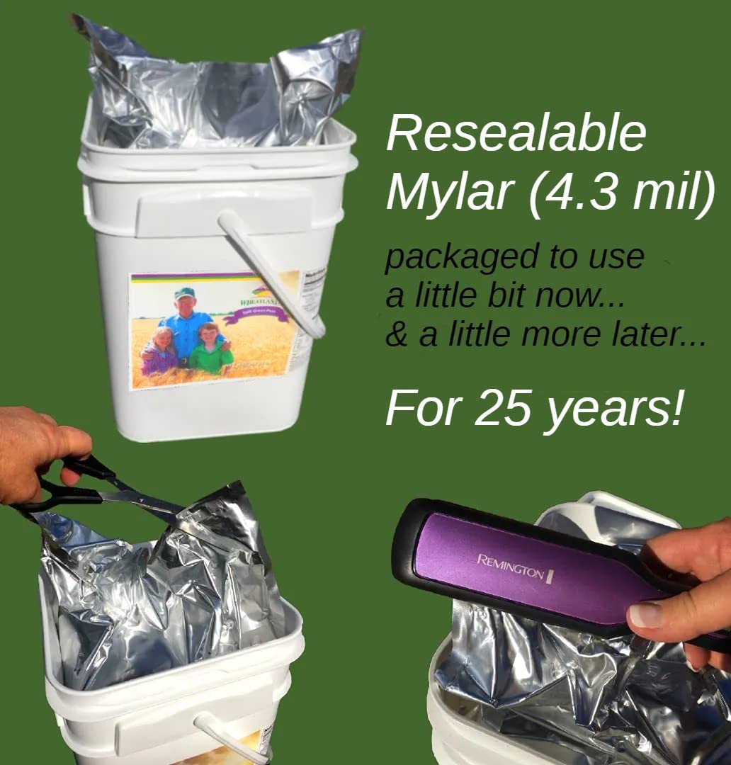 Wheatland Garbanzo Frijoles Garbanzo  Cubo de 20 libras, Mylar, Oxy-Pack  Almacenamiento de alimentos de emergencia  Cultivado en Idaho  Sin OMG
