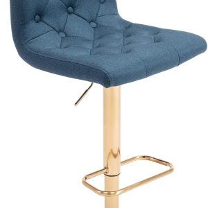 Brage Living Taburete de bar de tela copetudo, taburete de bar giratorio ajustable en altura de mostrador con respaldo, silla de bar tapizada sin Brage Living Taburete de bar de tela copetudo, taburete de bar giratorio ajustable en altura de mostrador con respaldo, silla de bar tapizada sin