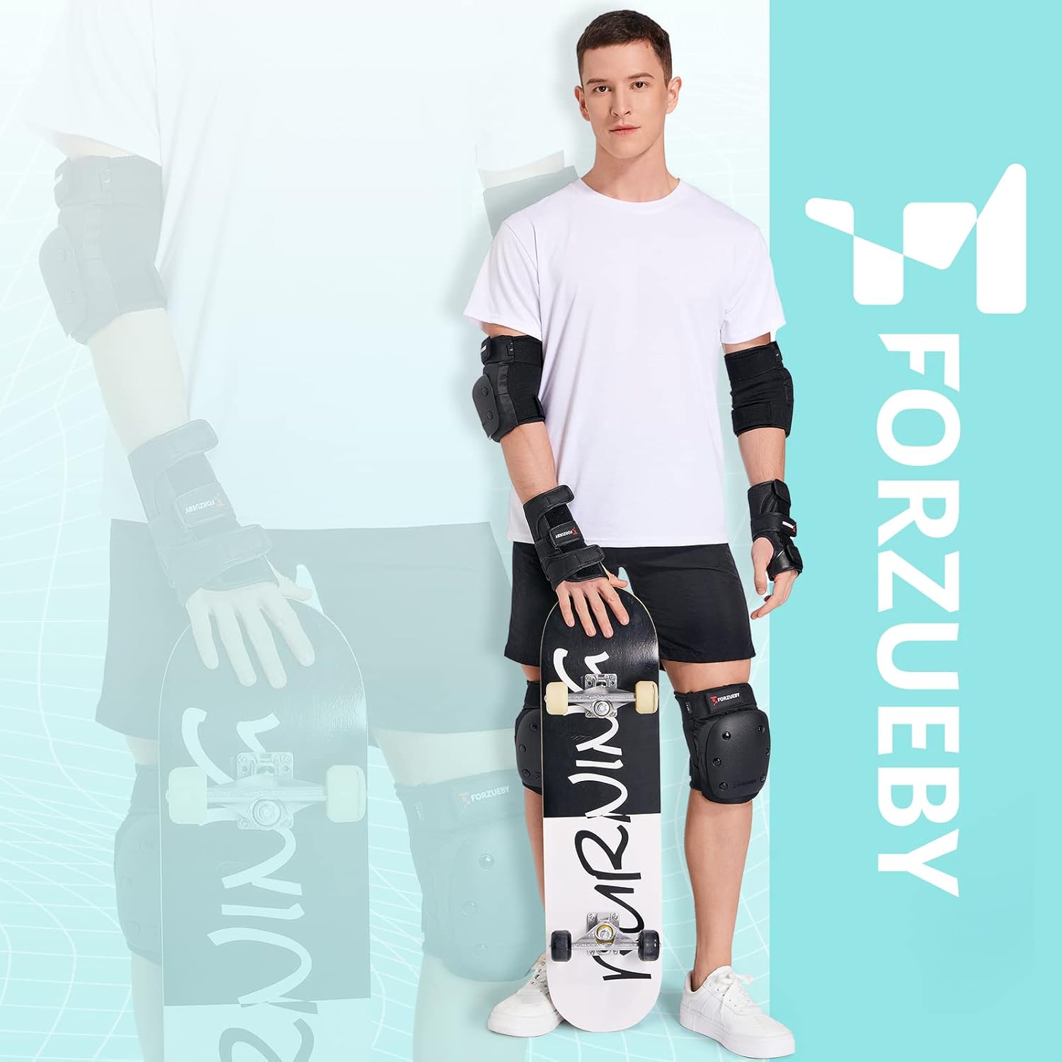 Forzueby Muñequeras (1 par) para patinaje, patinaje, snowboard y patinaje, protección deportiva para adultos y niños