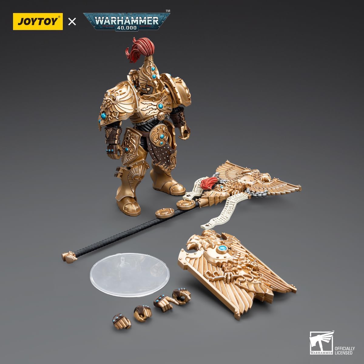 Joytoy Warhammer 40K Mecha 118 Figuras de acción Mecha Joy Toy Adeptus Custodes Vexilus Praetor