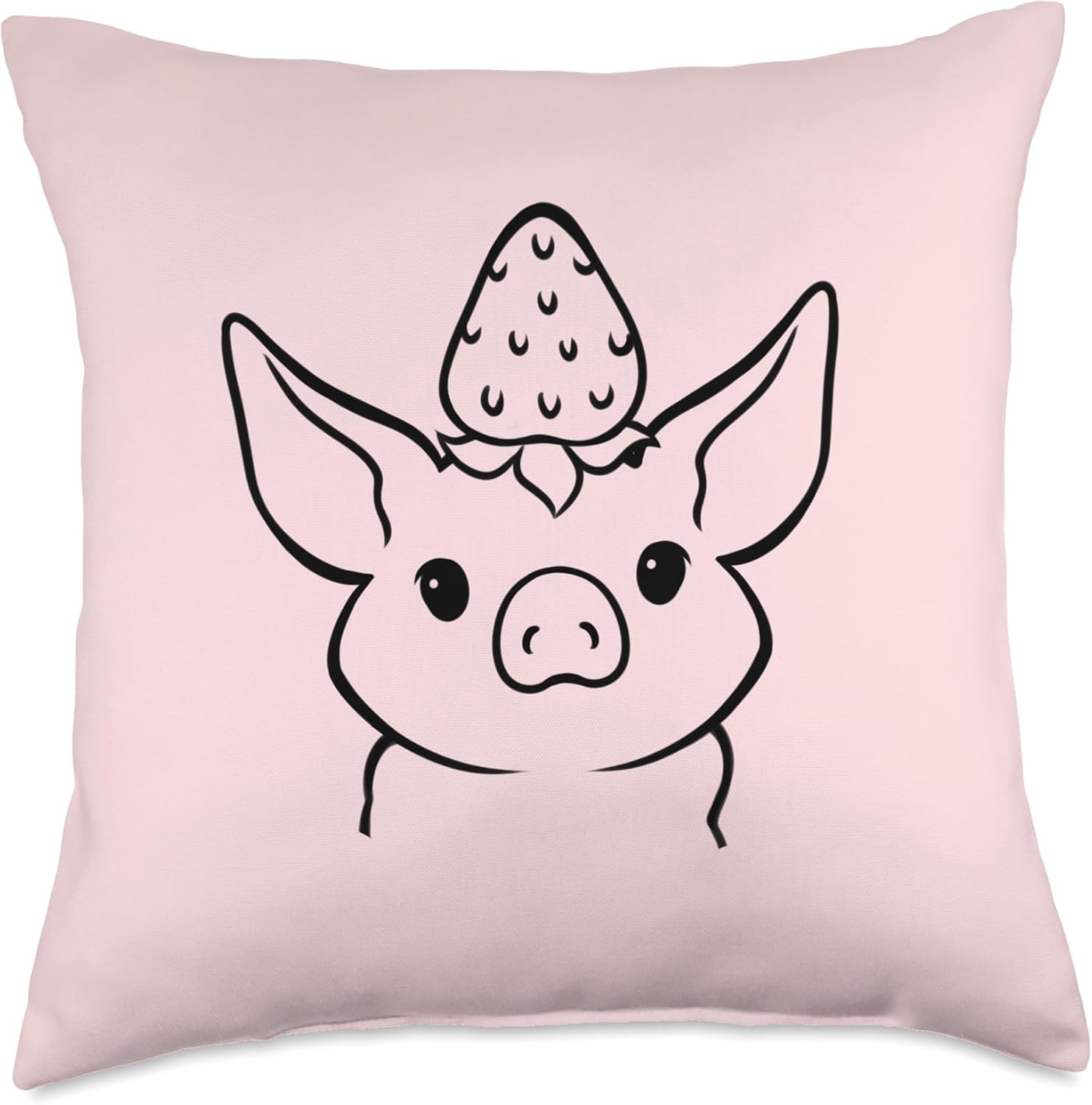 Cute Sow – Almohada de cerdo con diseño de cerdo, 18 x 18 pulgadas, multicolor