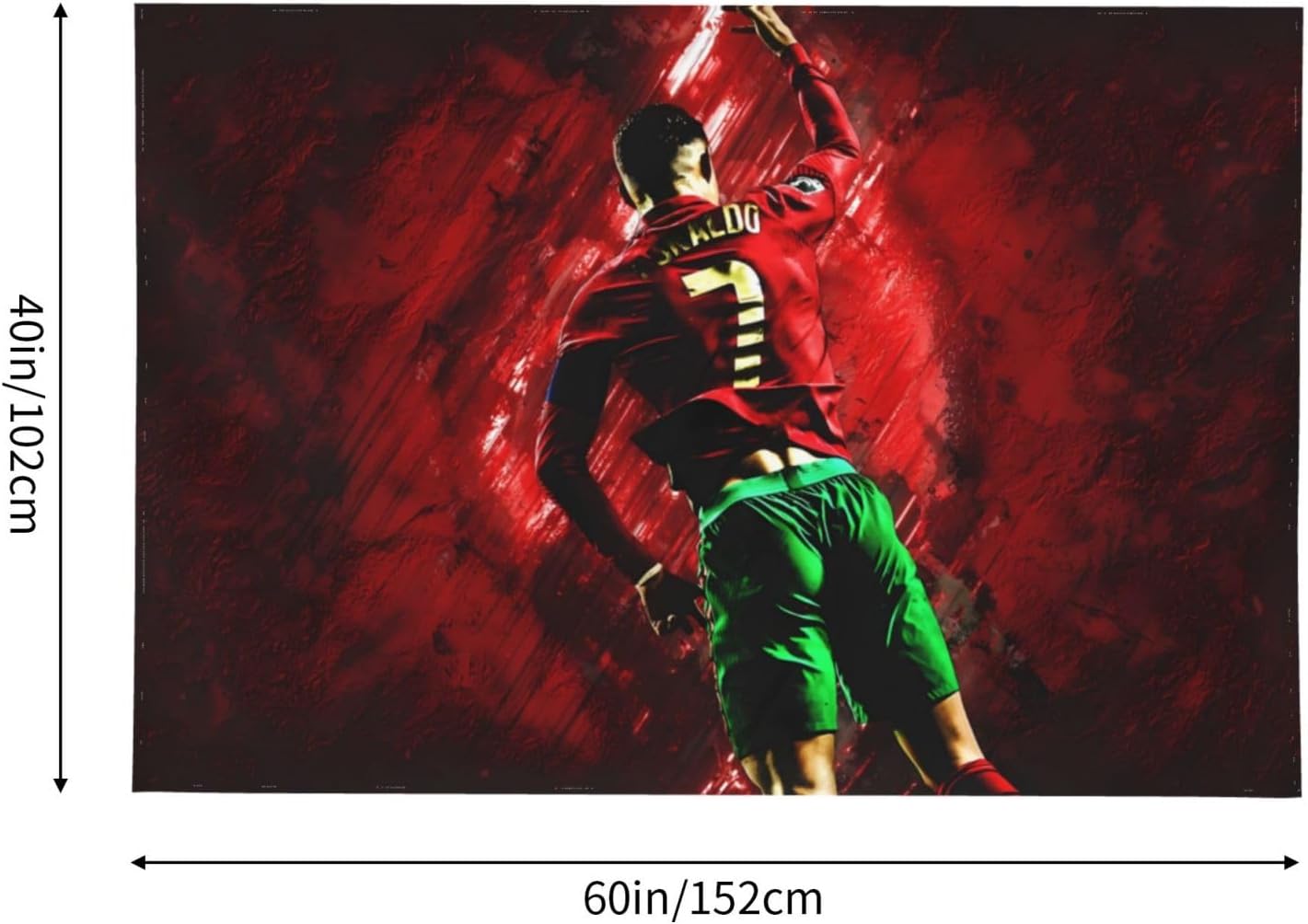 Luja Dling Tapiz Ronaldo #7 para colgar en la pared, decoración de dormitorio, tapices de pared geniales de 60 x 40 pulgadas