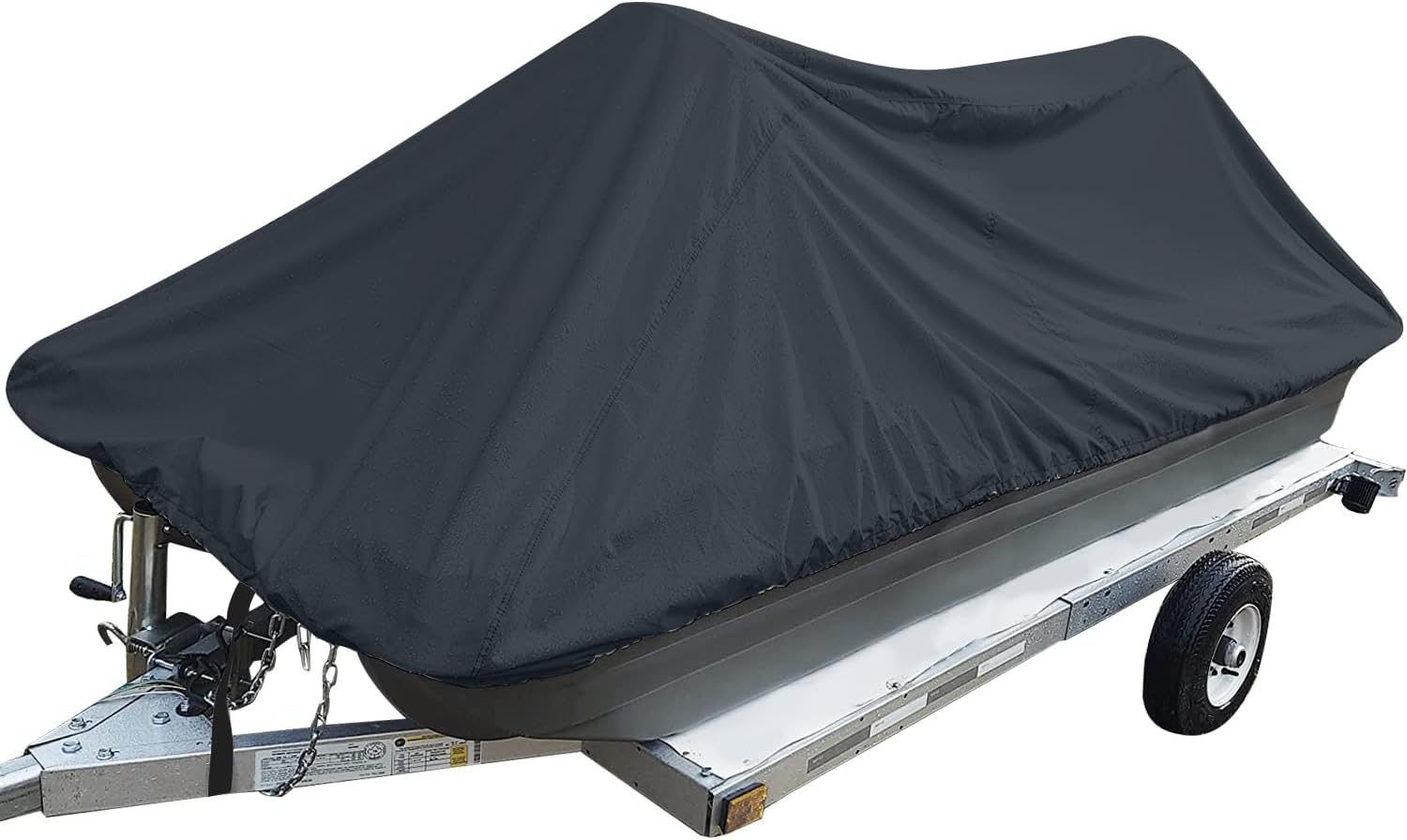 YimSting Funda impermeable 600D para lancha de estanque de 8 a 10 pies de largo, para lancha de pesca y lancha de pesca, lona resistente de grado
