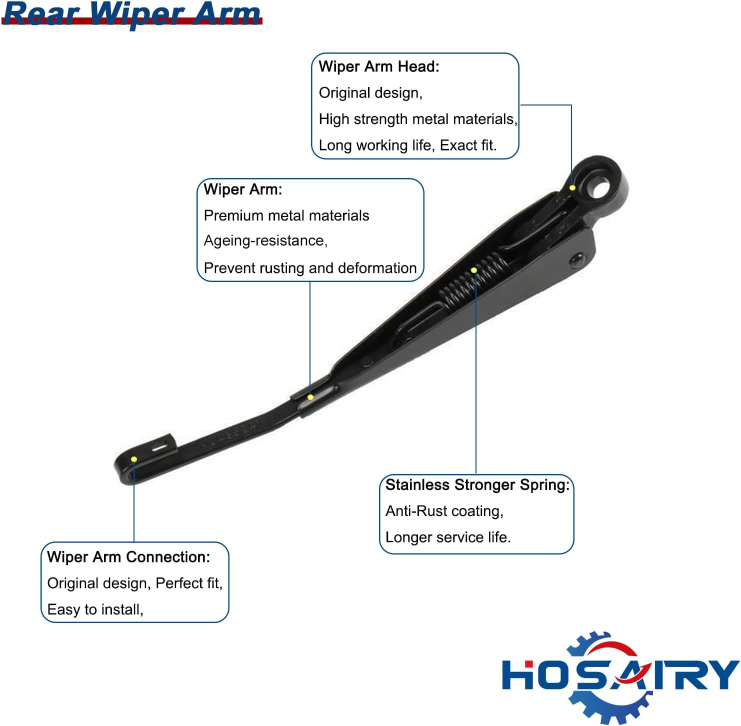 Juego de limpiaparabrisas trasero para Buick Envision 2016-2020, para GMC Terrain 2018-2020, para Chevy Blazer Bolt EV Equinox 2017-2020 Conjunto de