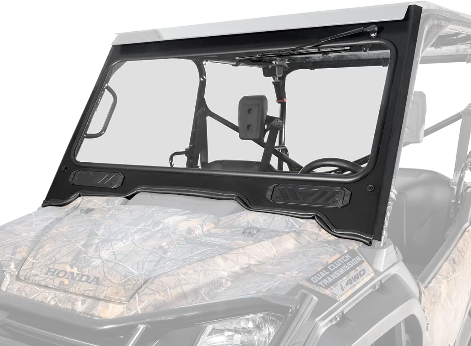SuperATV – Parabrisas de vidrio delantero para parabrisas de vidrio SuperATV para Honda Pioneer 1000 (ver ajuste)  Parabrisas de vidrio laminado