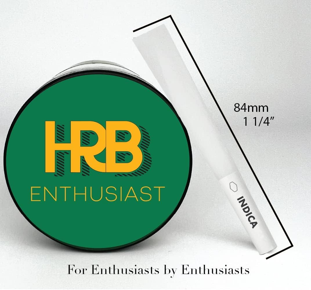 Herb Enthusiast Paquete de 50 conos preenrollados de tamaño 1 14  Papel de arroz fino preenrollado totalmente natural  Conos entusiastas con caja de