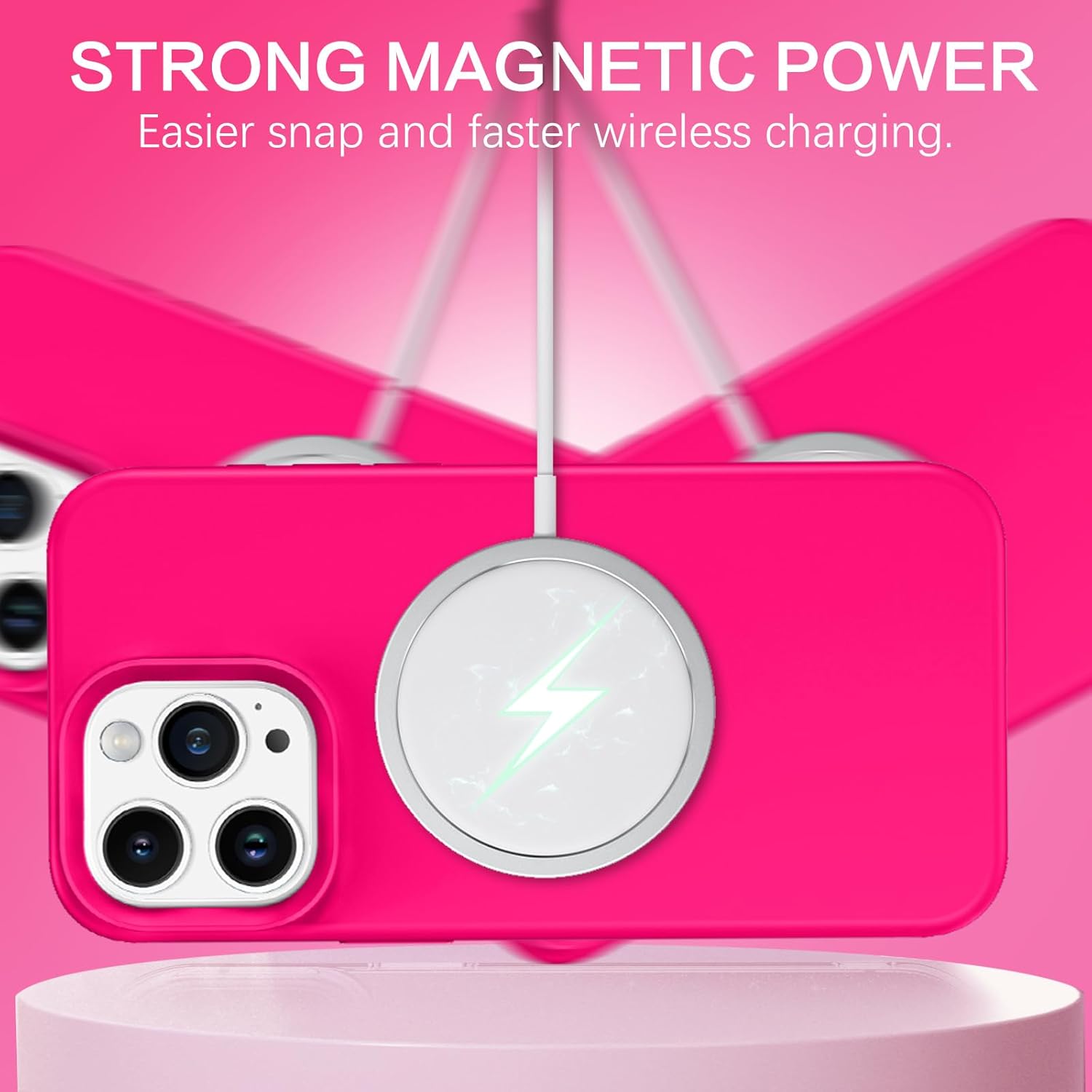 BENTOBEN Funda magnética para iPhone 14 Pro compatible con Magsafe Slim Fit de silicona suave de gel de goma a prueba de golpes con forro de