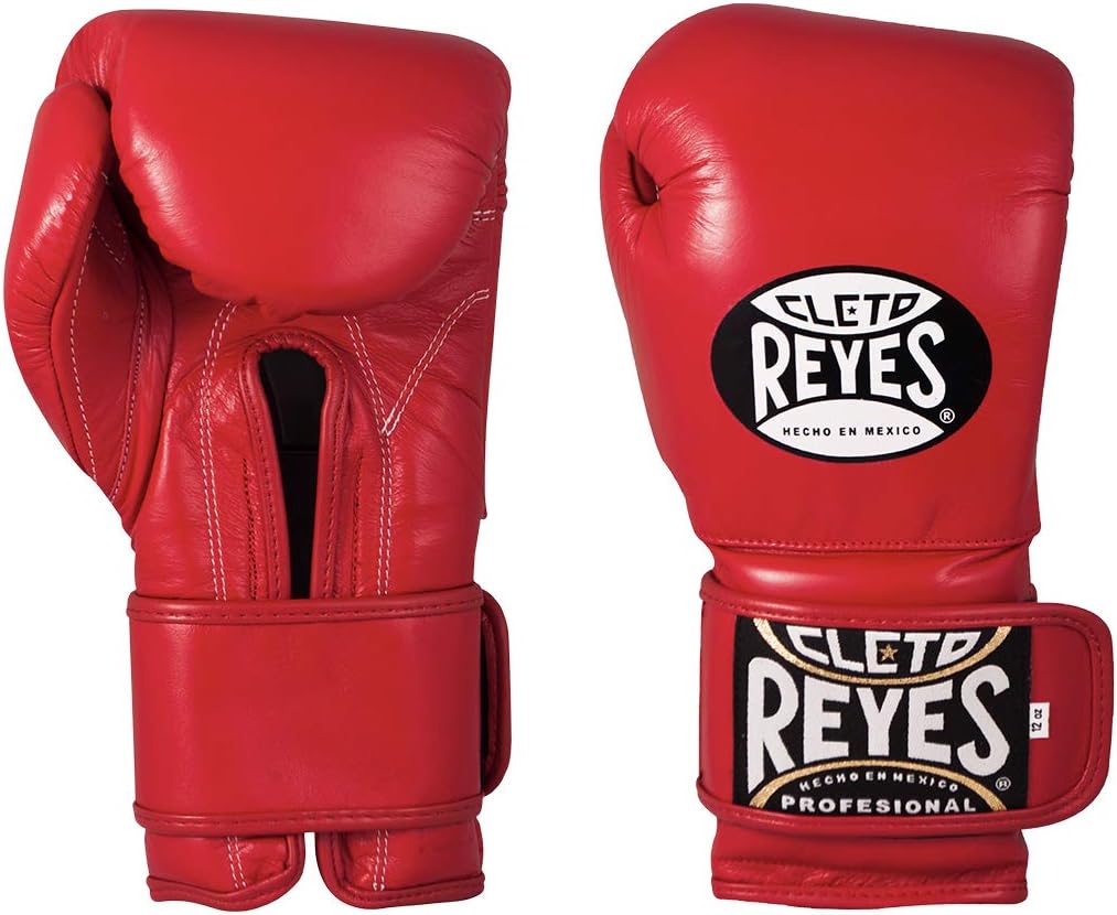 CLETO REYES Guantes de entrenamiento con correa de cuero y pulgar adjunto y cierre de gancho y bucle