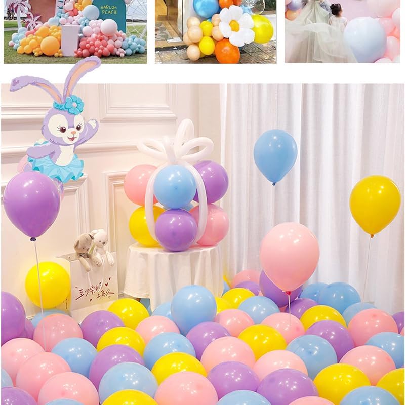 100 globos de látex arcoíris de 10 pulgadas de colores surtidos, globos de fiesta para cumpleaños, boda, fiesta, decoración de Navidad, globos