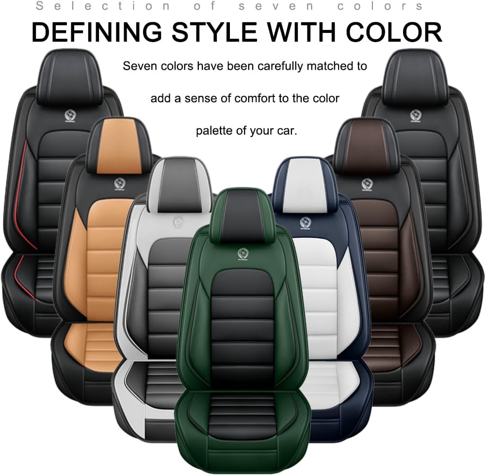 5 fundas de asiento para Chevy Aveo 2005-2023, fundas de asiento de automóvil de cuero, impermeables, antideslizantes, suaves, cómodas y de alta
