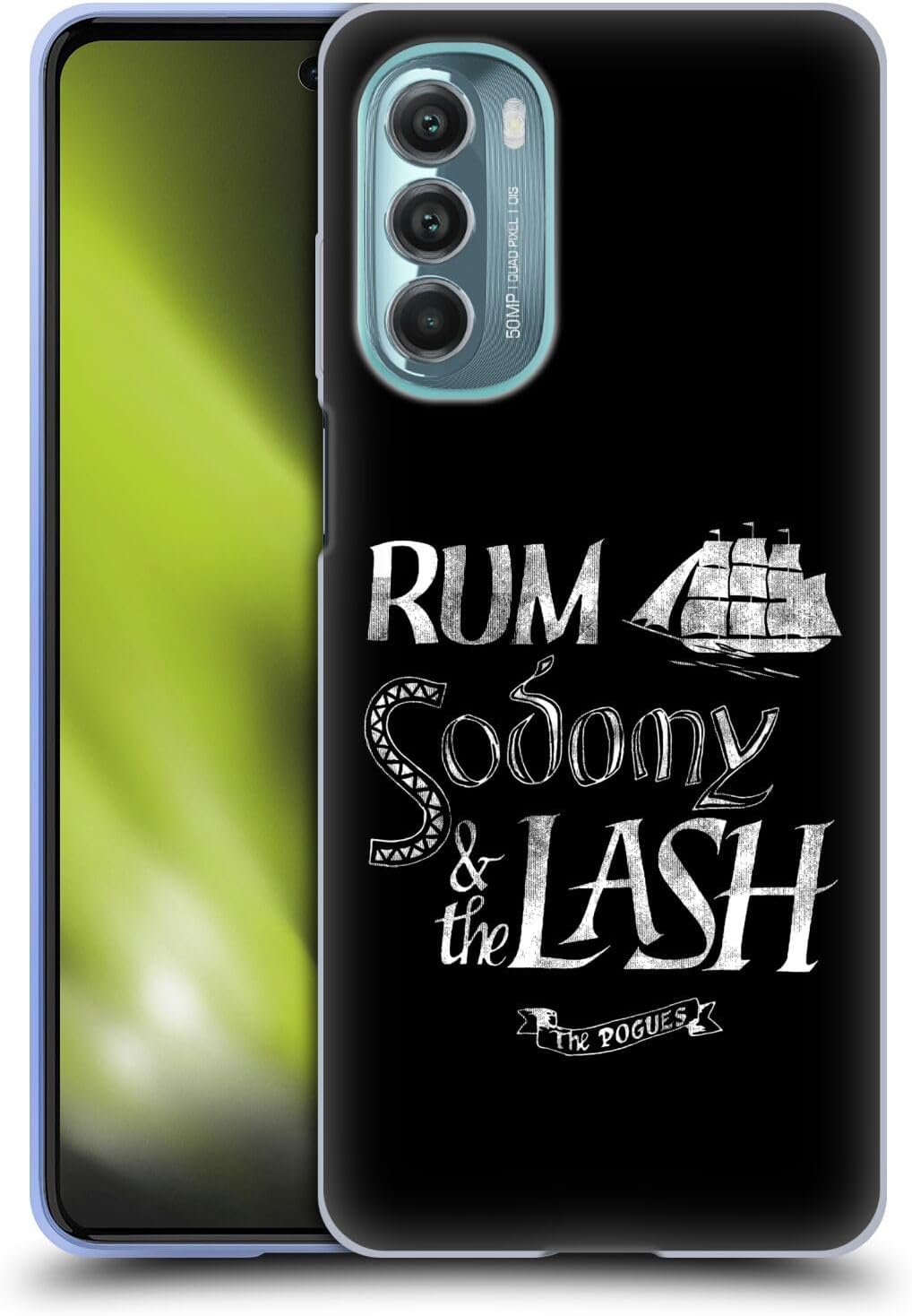 Head Case Designs Officially Licensed The Pogues Rum Sodony & The Lash Graphics Soft Gel Case Compatible with Motorola Moto G Stylus 5G (2022)