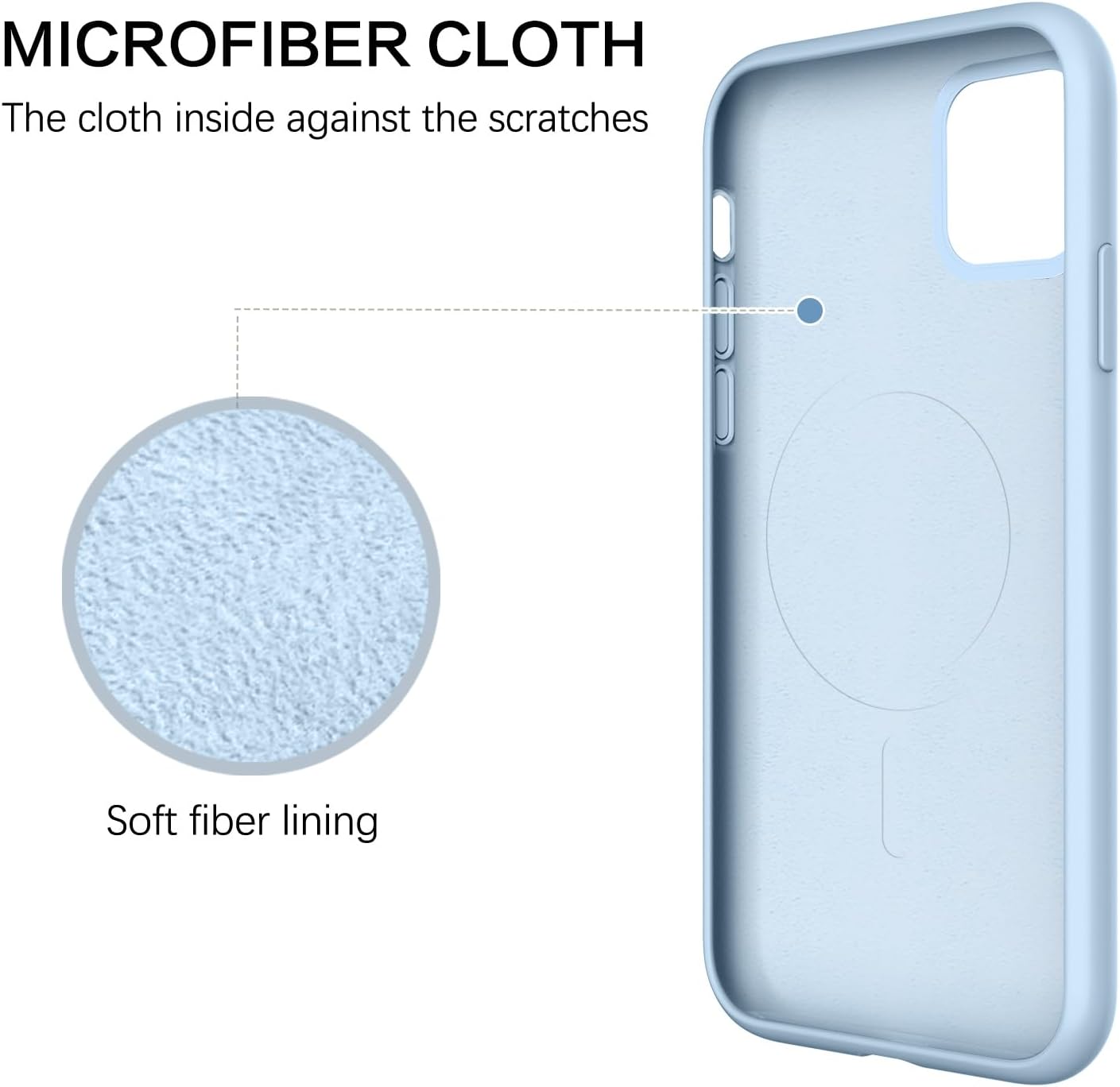 BENTOBEN Funda magnética para iPhone 11 compatible con Magsafe Funda delgada de silicona suave de goma a prueba de golpes, forro de microfibra,