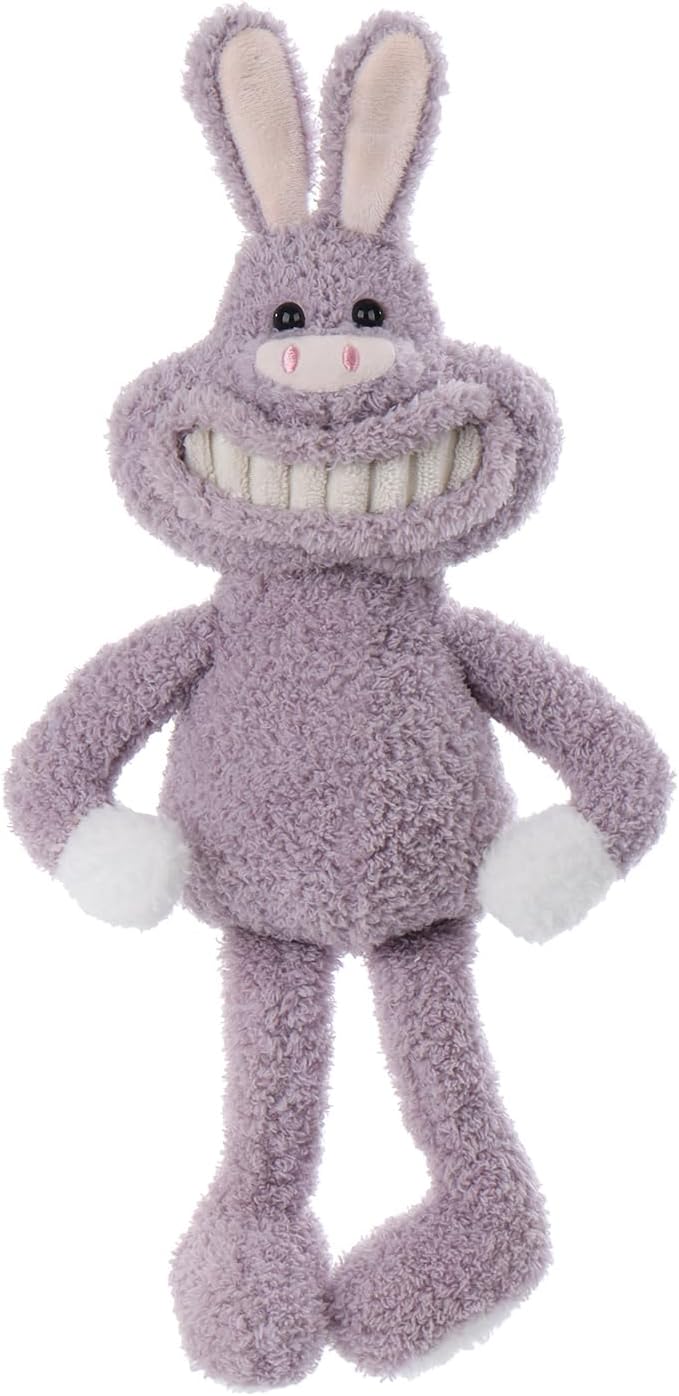 Apricot Lamb Juguetes de peluche sonriente púrpura conejito conejo peluche suave perfecto para niños 9.5 pulgadas