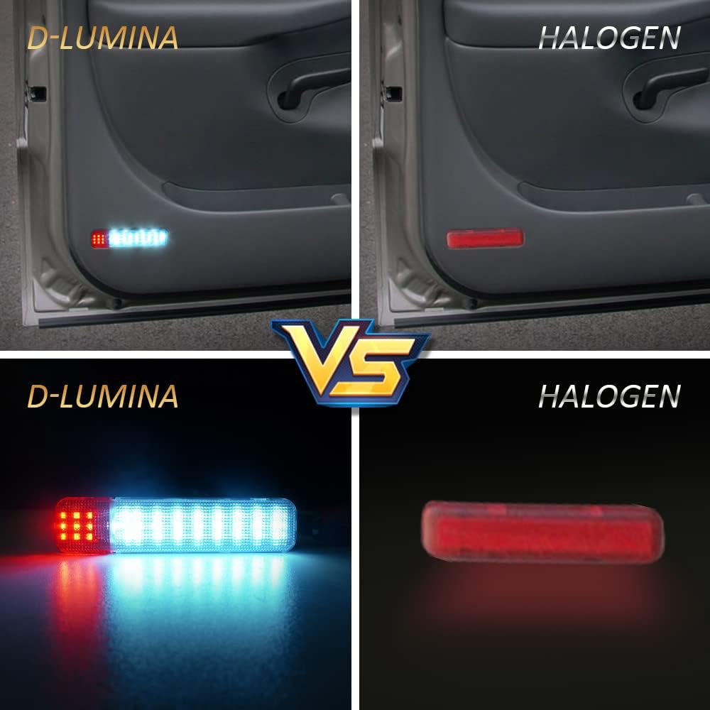 D-Lumina Luz LED para puerta interior, luz de cortesía, panel de puerta, lámpara de advertencia, color azul hielo para Chevy GMC CK SilveradoSierra