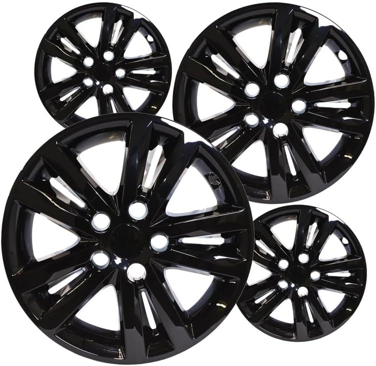 Fuel Rider Juego de cuatro (4) fundas de rueda de ABS de 16 pulgadas de color negro brillante compatibles con ruedas Hyundai Sonata 2015-2017,