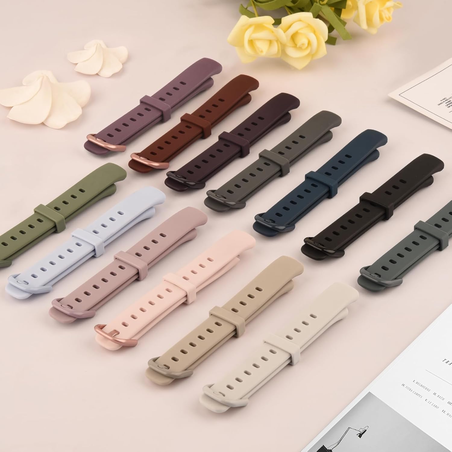 AK Correa deportiva compatible con bandas Fitbit Luxe para mujeres y hombres, correas deportivas de repuesto de silicona suave para Fitbit Luxe