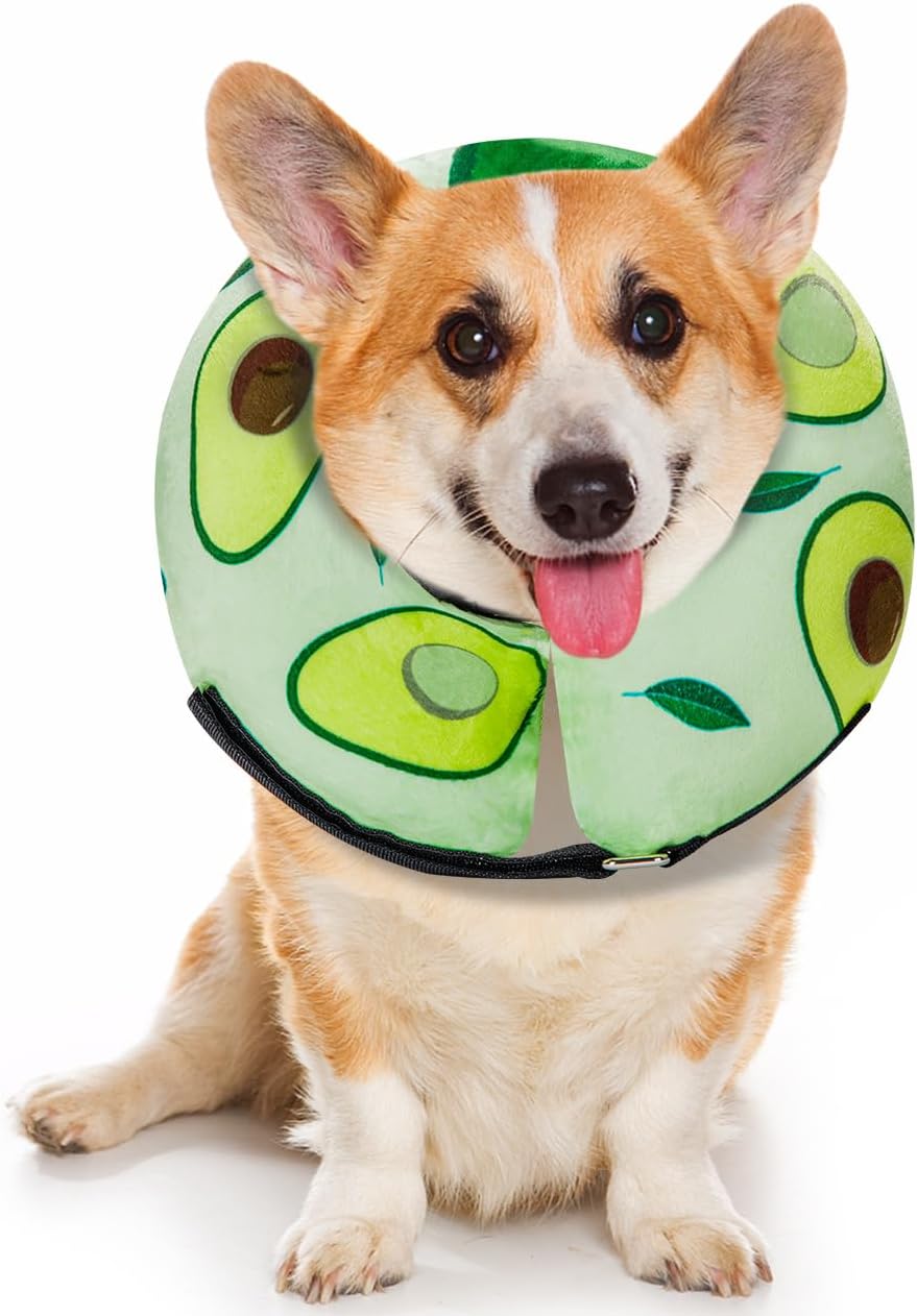 Collar de cono de perro para perros pequeños, medianos y grandes para después de la cirugía, collar inflable para mascotas, cono de recuperación