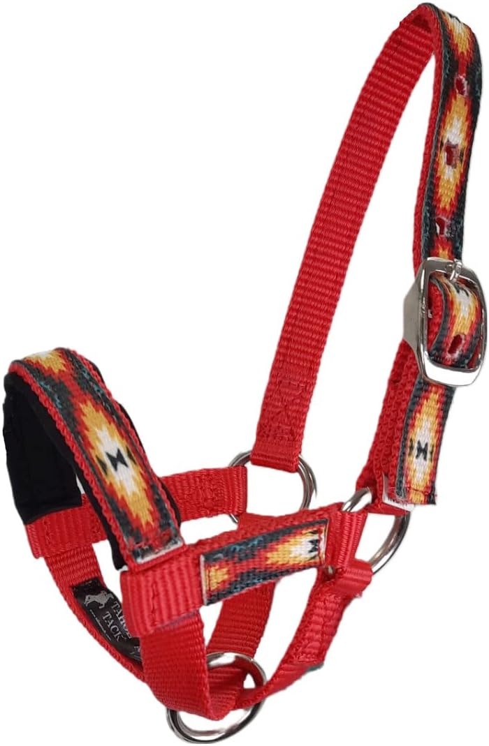 Tahoe Tack Halter de alpaca superpuesto de nailon con banda nasal acolchada – 6 meses de garantía