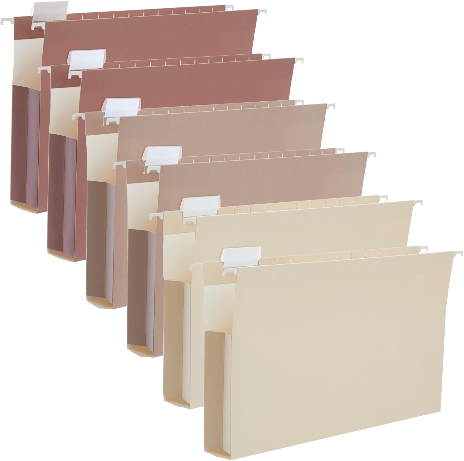 Y YOMA Paquete de 6 carpetas colgantes de capacidad extra, tamaño legal, carpeta decorativa reforzada, carpeta expandible de colores bonitos para