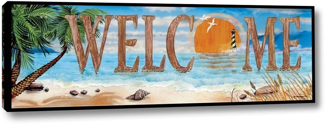 Welcome by Ed Wargo 5″ x 16″ Gallery Wrapped Canvas Wall Art Print – Ready to Hang