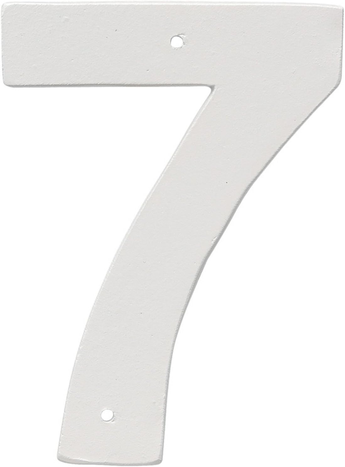 Placa de aluminio para exteriores con número 0 de 6 pulgadas, tamaño mediano, color blanco
