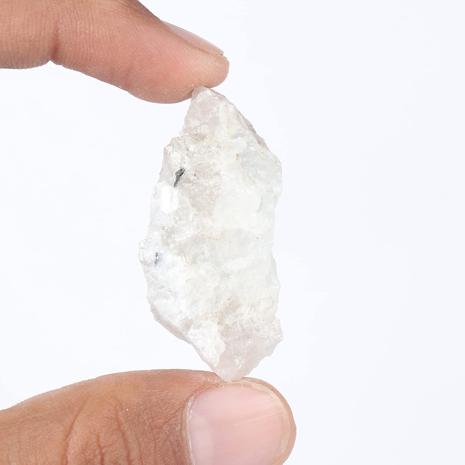 GEMHUB Calcita de arco iris blanco natural sin cortar de 89.65 quilates, piedra curativa de critsal, piedra de chakra curativa para múltiples usos