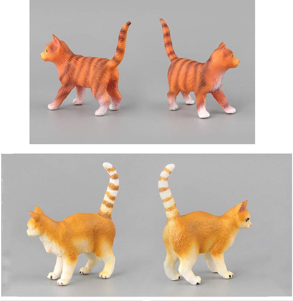 5 piezas de lindo gato en miniatura de hadas, jardín, terrario, decoración de plantas, bonsái, manualidades, 5 estilos