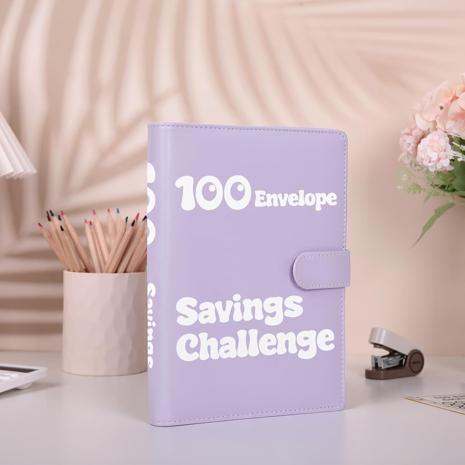 Carpeta de desafíos de ahorro de dinero de 100 sobres, carpeta de presupuesto A5 para ahorrar dinero con sobres de efectivo, libro de desafíos de